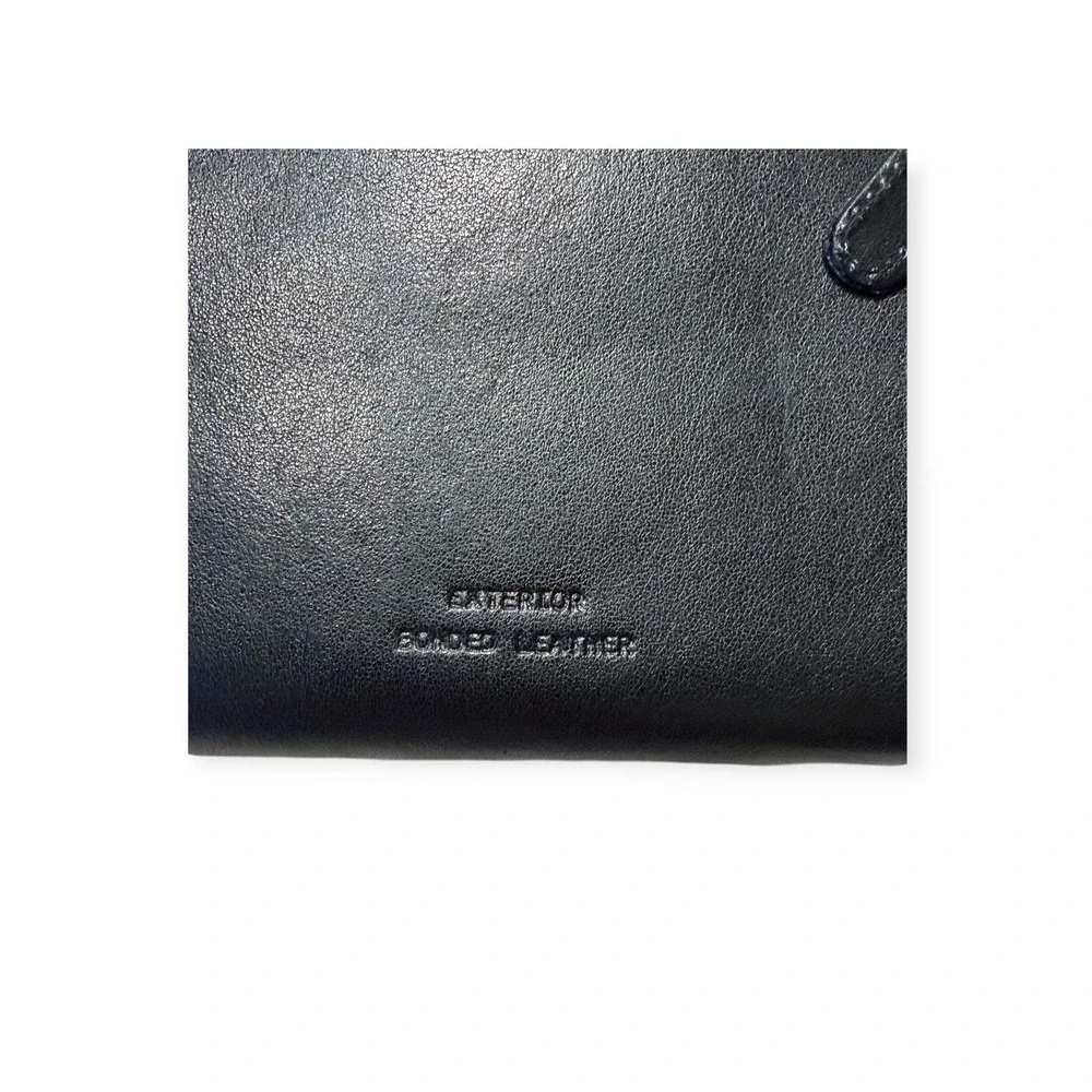 Samsonite Vintage Leather Wallet Y2K Tri-Color Croc Embossed Black Blue Orange